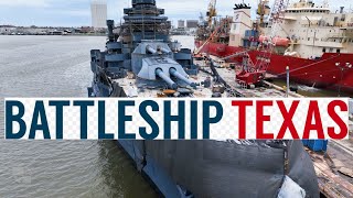 Stunning Drone Footage: Battleship Texas in Galveston | Aerial Tour
