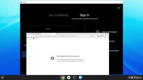 Entering an authenticated Zoom meeting on a Chrombeook