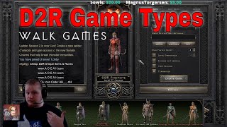D2R Game Types - Exp, Rush, Trade, Help, Split-MF, Enchant, G-rush