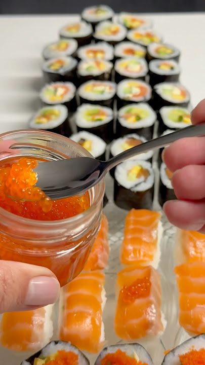 How to make sushi at home. My husband is helping. We’re making sushi together #sushiday