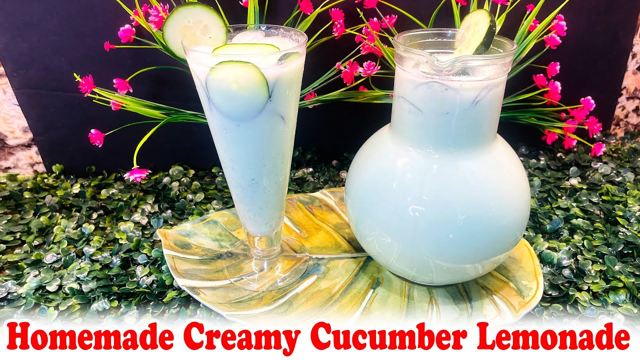 Homemade Creamy Cucumber Lemonade Recipe | Refreshing Summer Drink | Agua Fresca recipe