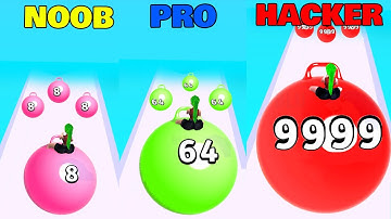 NOOB vs PRO vs HACKER in Yoga Ball Run