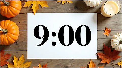 9 Minute Timer with Fall Pumpkins & Leaves | Peaceful Acoustic Music | Classroom & Focus Countdown