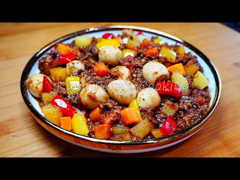 필리핀식 돼지고기 볶음 기닐(Giniling) 레시피