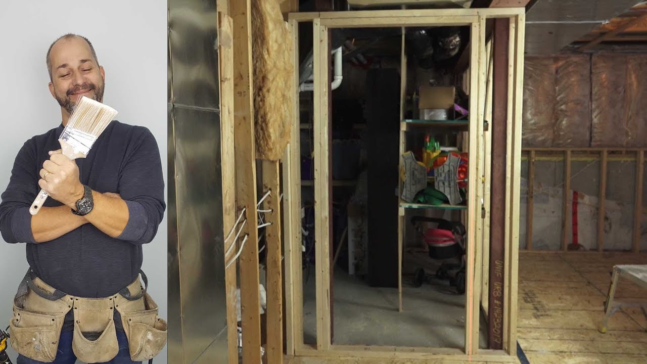 How To Frame In A Basement Door Youtube