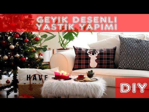 GEYİK DESENLİ YASTIK YAPIMI // DEER HEAD PILLOW