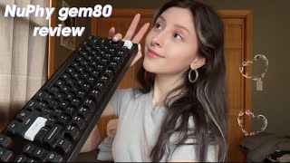 ASMR RELAXING KEYBOARD REVIEW ⌨️💠 unboxing the NuPhy gem80 keyboard kit, switches, typing ~ screenshot 1