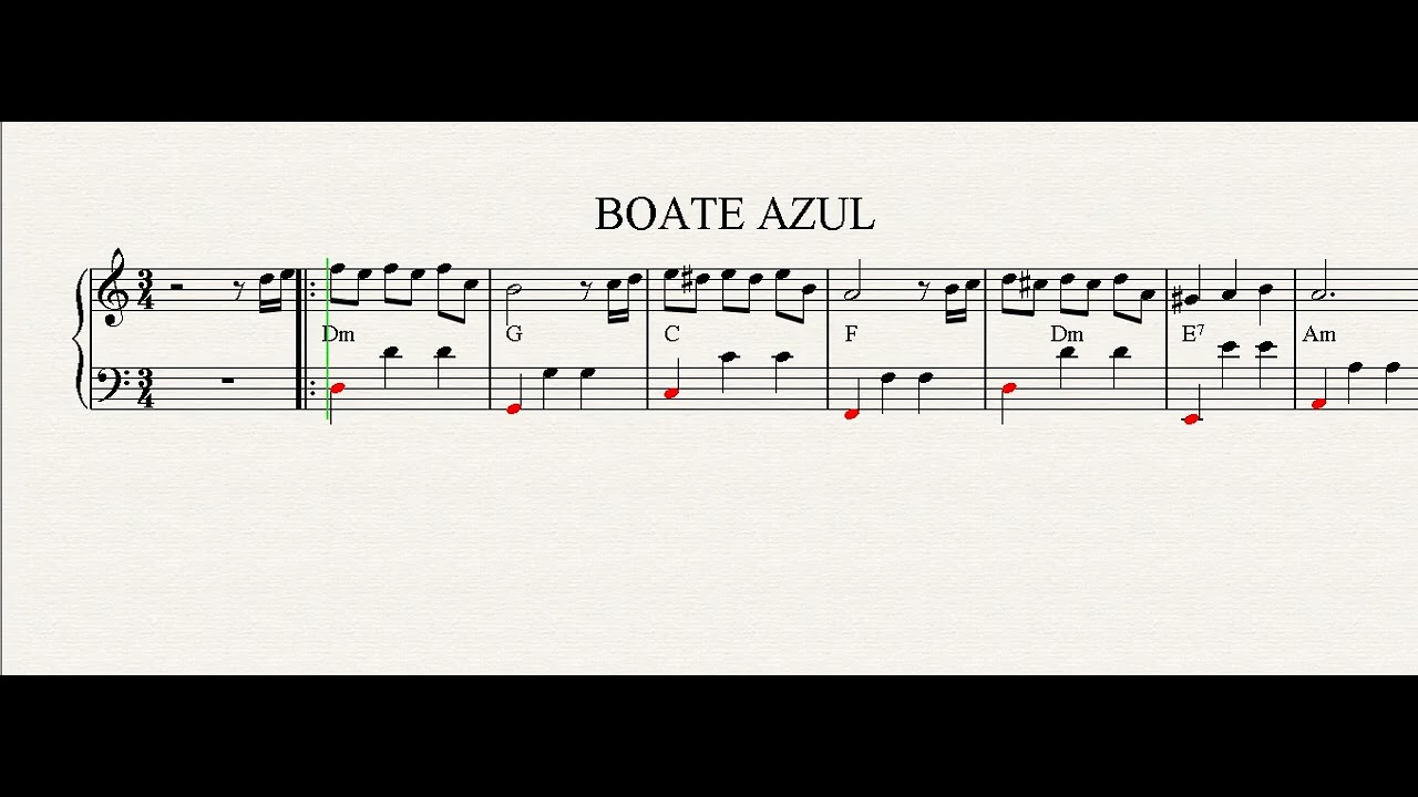 BOATE AZUL - PARTITURA PARA SANFONA , ACORDEON