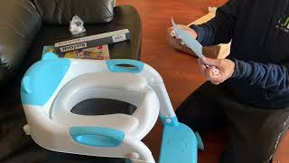 How to install potty training seat with ladder | SKYROKU potty  training seat | unboxing | assembly