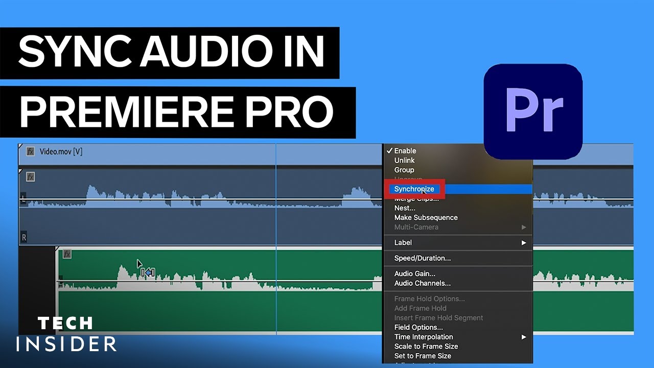 How To Sync Audio In Premiere Pro CC