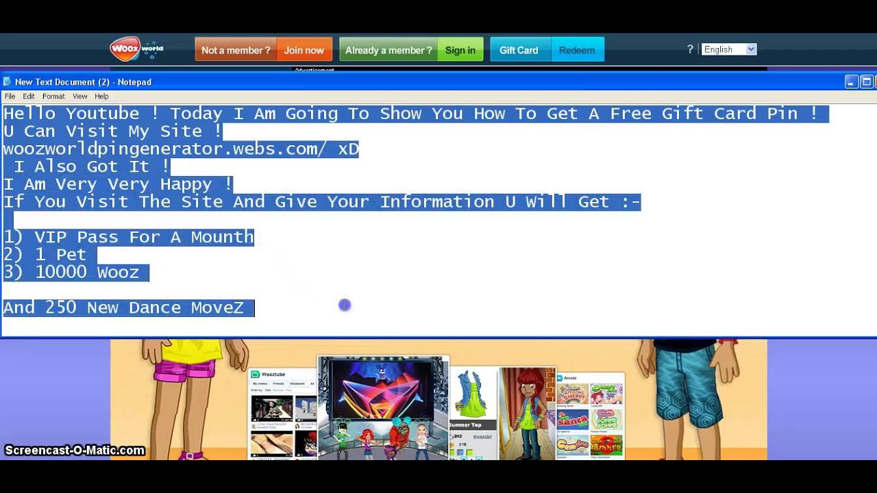 Woozworld Pin Generator !! 2013
