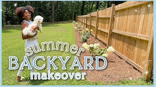 EXTREME BACKYARD MAKEOVER| Planting, Landscaping, & Decorating| Summer Exterior Makeover #FIXERUPPER