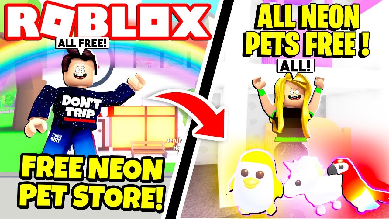 I Opened A Free Neon Pet Shop In Adopt Me New Pet Toys Update Roblox - how to get a free neon pet in adopt me new update roblox