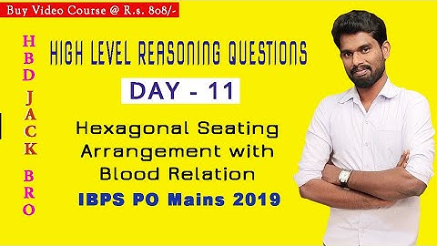 HEXAGONAL SEATING ARRANGEMENT WITH BLOOD RELATION | HIGH LEVEL REASONING | IBPS PO MAINS 2019