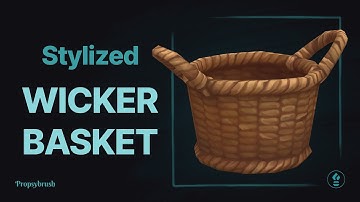 Stylized Wicker Basket 3D Model – Low-Poly, Hand-Painted, Game Ready | #Propsybrush