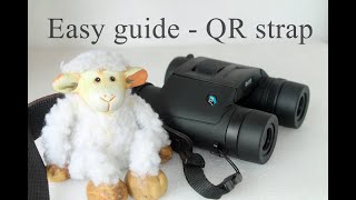 How to attach a binocular quick release strap. 60 seconds guide