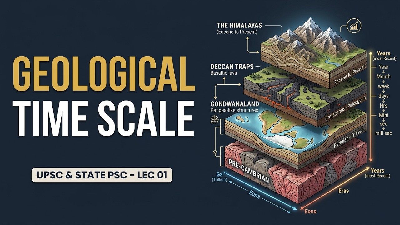 Indian Geography Lecture 1: Geological Structure & Time Scale | UPSC & State PSC | Rohit Rathod