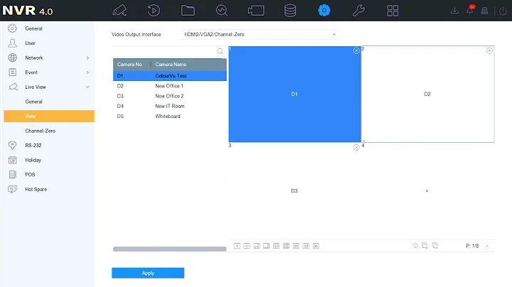 Hikvision GUI 4.0 Change Camera on Live View