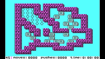 IBM PC - Sokoban Solution - Level 45