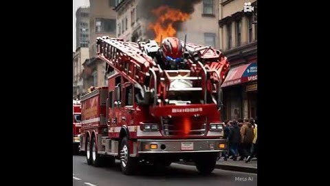 Fire truck #automobile #inspiration #comedyfilms #transformers #comedymovies #robot #transformyourl