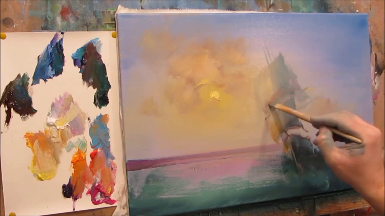 How To Paint A Sailboat In Warm Tones Oil Painting Part 2 YouTube