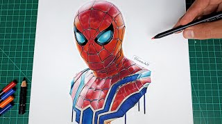 Cómo dibujar a Spiderman realista paso a paso 'IRON SPIDER' | How to draw realistic Spiderman
