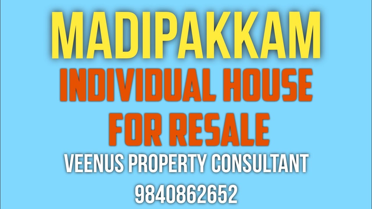 (Sold)MADIPAKKAM Individual House Sale YouTube