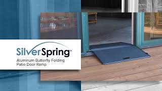 Silver Spring Aluminum Butterfly Folding Patio Door Ramp with Carrying Bag