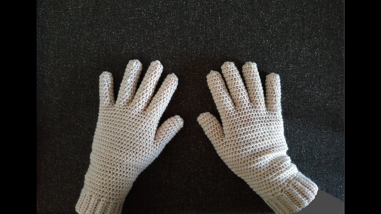 قفازات كروشيه بالأصابع بطريقة سهلة -crochet gloves with fingers