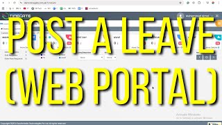 1- How to Post a Leave on Web Portal | (Desktop View) | Fully Explained