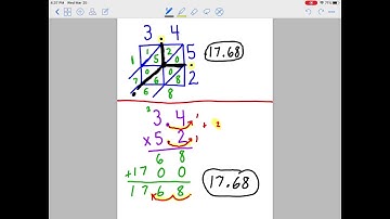 Multiplying Decimals Episode 1 with the Lattice Method and the U.S. Traditional Method