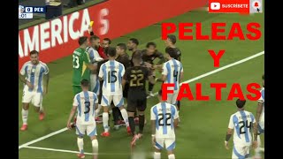 PELEAS Y FALTAS ENTRE ARGENTINA Y PERÚ - CONMEBOL - COPA AMÈRICA USA 2024
