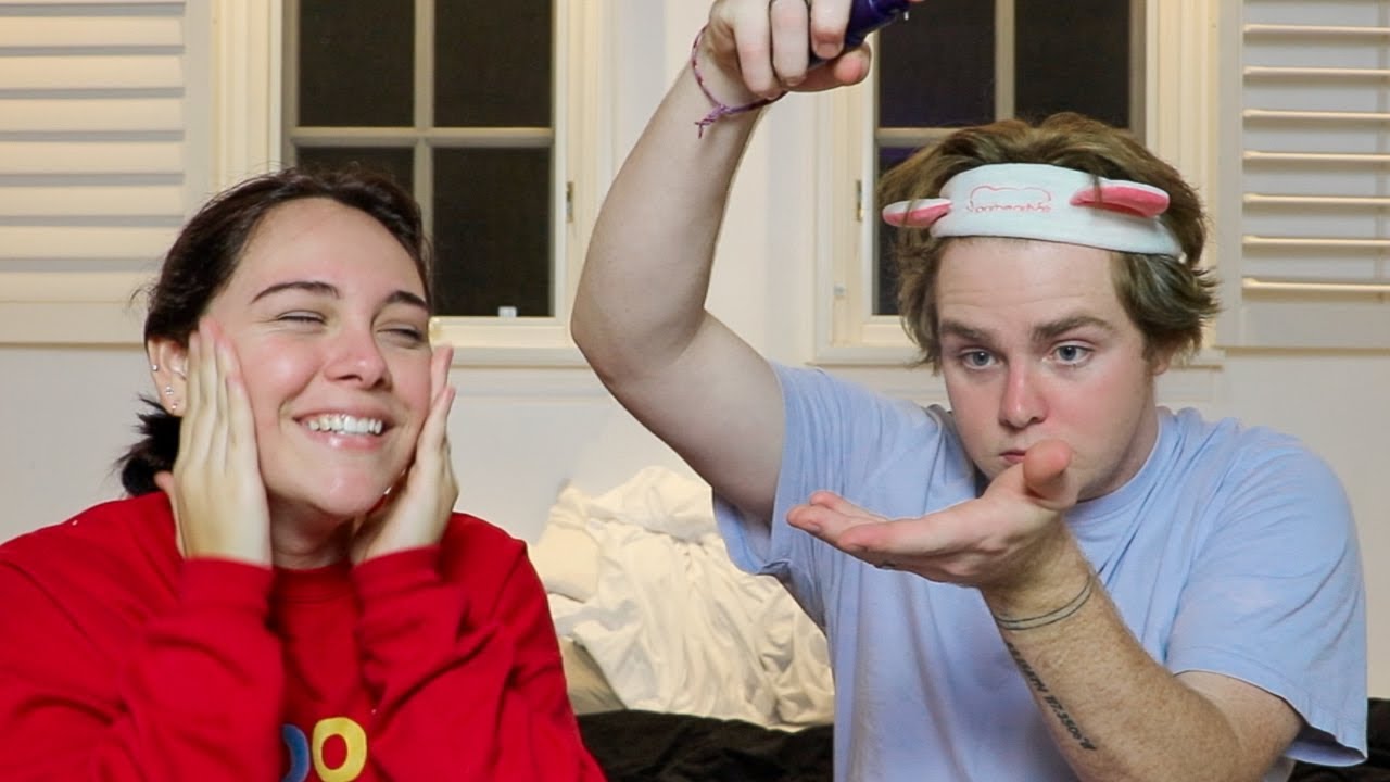 Making my boyfriend try my crazy skincare routine!!!