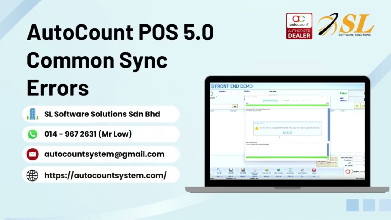 (ENG) Fixing Common Sync Error in AutoCount POS 5.0 | Troubleshooting Guide