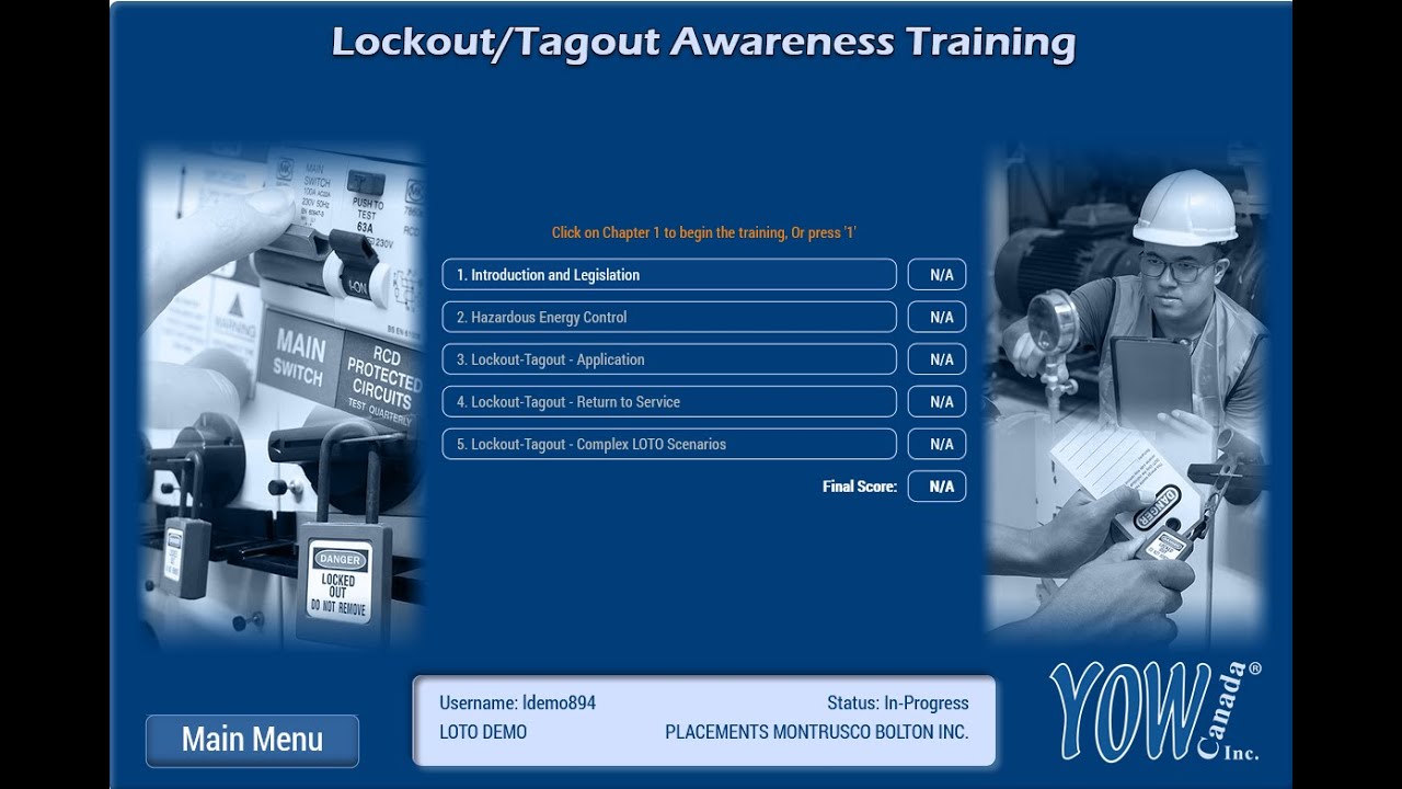 Lockout/Tagout Training by YOW Canada Inc.