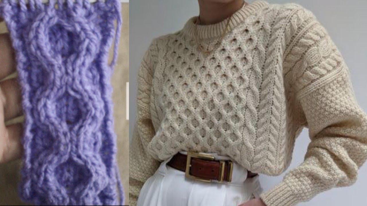 cómo tejer está preciosa puntada tipo ochos a dos agujas - palitos knit cable stitics