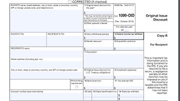 IRS Form 1099-OID walkthrough (Original Issue Discount)
