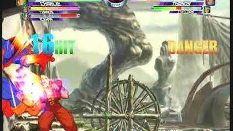 MvC2: Tech Hit then Charlie 2x Throw Sequence