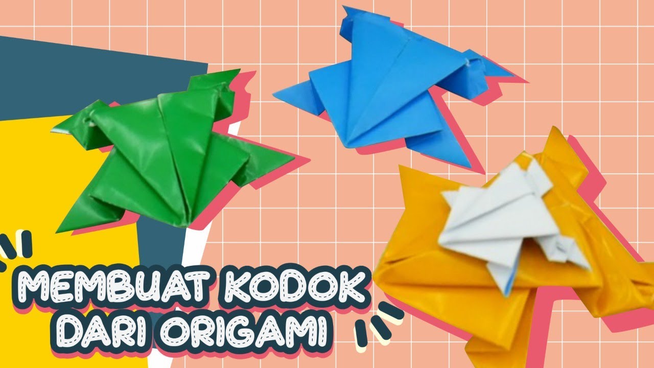 Tutorial Mudah Membuat Kodok  dari Origami  Frog Origami  