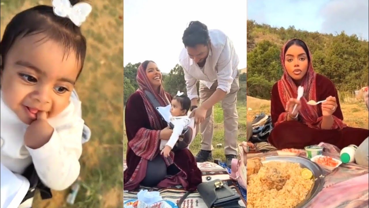 روبي ماعندها اسنان تأكل لحم🤗تحمل بنتها بالشياله على بطنها😍كشته و كبسة عسيريه في طبيعة ابها🔥كارمن 