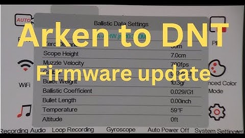 Arken Zulus LRF  APP upgrade to DNT ballistic APP