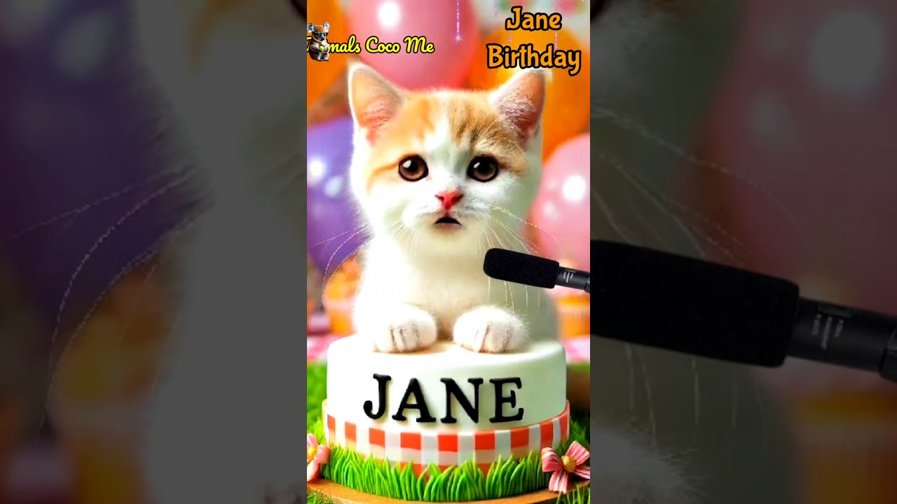 HAPPY BIRTHDAY TO YOU JANE | HAPPY BIRTHDAY SONG WITH NAMES | Adorable Cute Cat 😺  