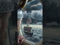 Viking warrior in full horned helmet in airplane #cinematic #cinematicdark #helpmemakethismakesense