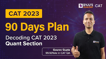 CAT 2023 - 90 Days Plan | Decoding CAT 2023 Quant Section