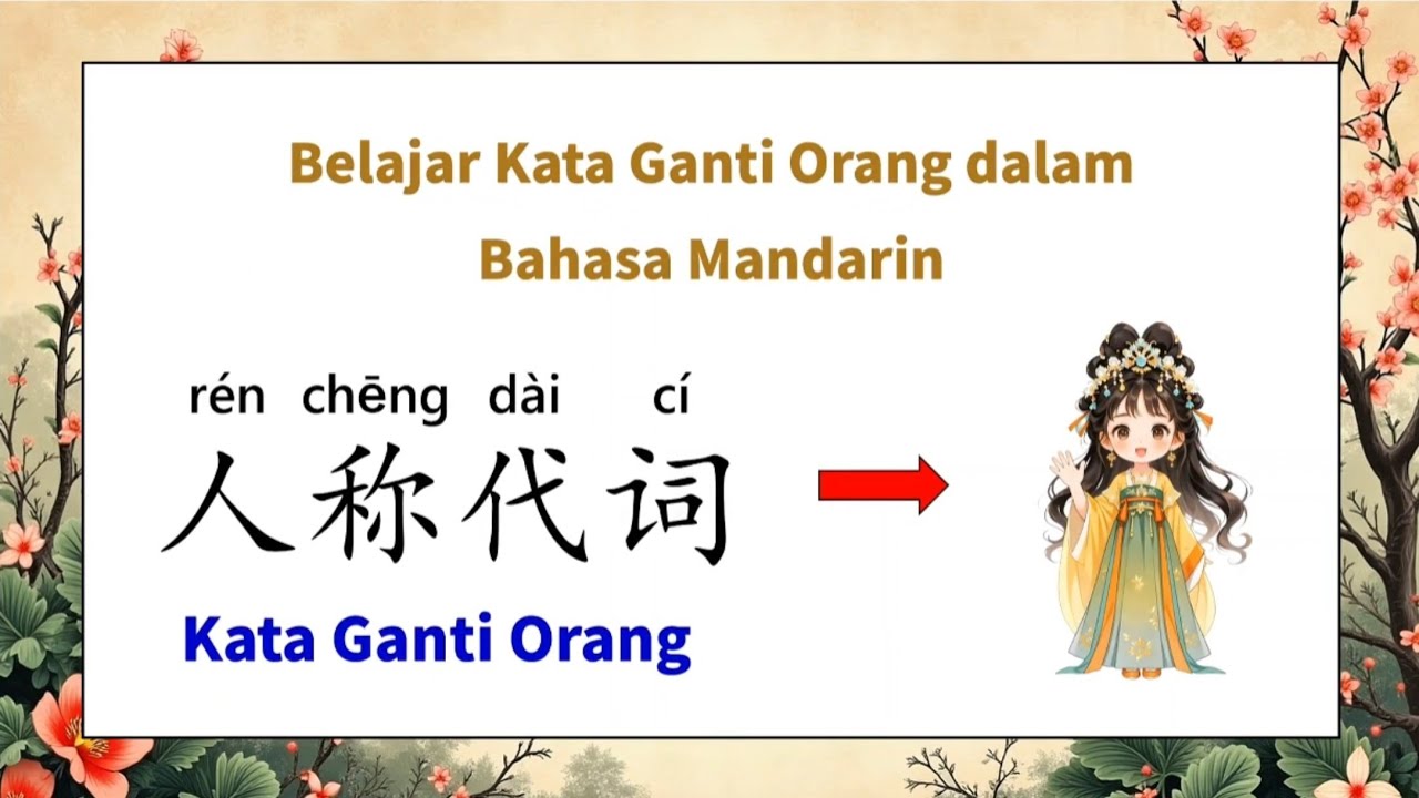 Kata Ganti Orang (我,你,他) dalam Bahasa Mandarin | Hanzi, Pinyin & Arti ...