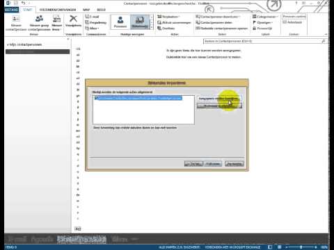 Contactpersonen importeren en exporteren in Outlook 2013