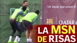 Messi y Suárez se doblan de la risa con Neymar: ¿Bromas de cumple? | Diario AS