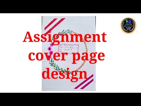 Assignment cover page design || Creative ideas for cover page - YouTube
