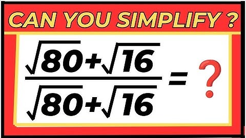 Can You Simplify This? 🤯 | √80 + √16 Puzzle | Silent Solve