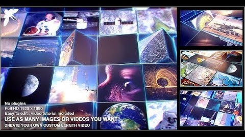 After effects template - Mosaic Block Reveal   Tech